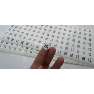 [Sẵn] Size dán quần áo_Hàng sẵn_Giá rẻ_Nhận in theo yêu cầu Sticker Decal Tem dán size, số quần áo_Miễn phí thiết kế