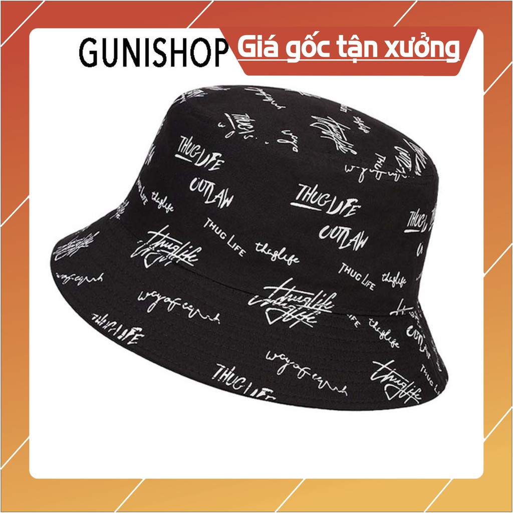 Nón bucket in họa tiết Thuglife cao cấp form Unisex nam nữ