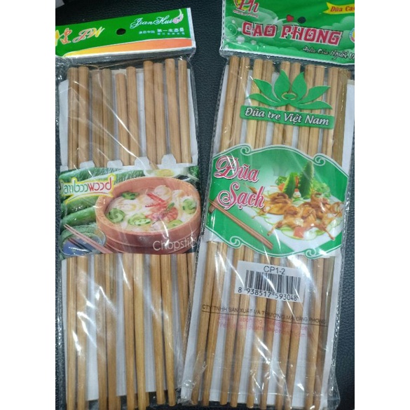 Vỉ 10 Đôi Đũa Tre Sạch Chất Lượng Cao Hàng Công Ty