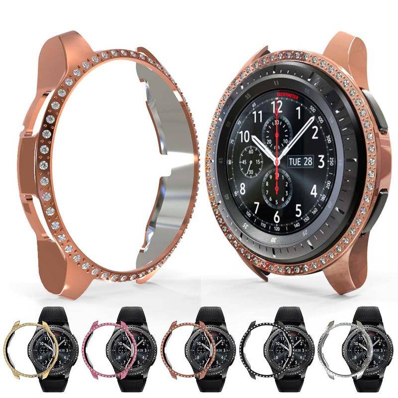 Ốp Bảo Vệ Màn Hình Đồng Hồ Đính Kim Cương Cho Samsung Galaxy Watch 3 4 Classic 40mm 41mm 42mm 44mm 45mm 46mm 2 40mm 44mm Gear S3