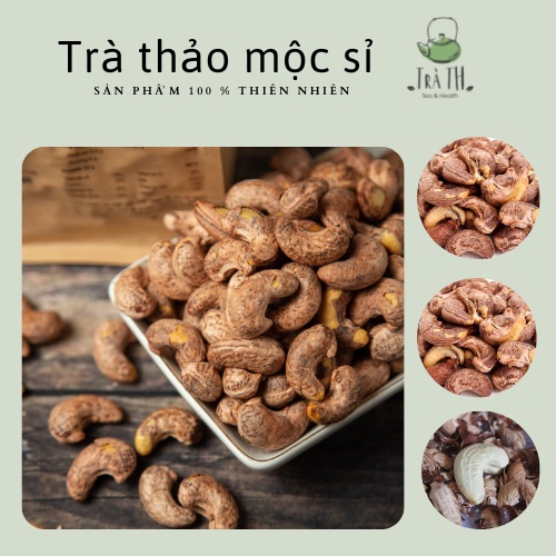 Hạt Điều sấy nguyên vỏ lụa Bình Phước cao cấp hộp pet 500 gram_tinhhoatrathaomoc