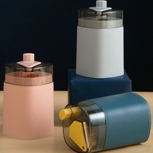 Hộp lọ đựng tăm xỉa răng  Tặng kèm tămthông minh có nút bật tăm tiện lợi dễ dàng sử dụng màu xanh hồng