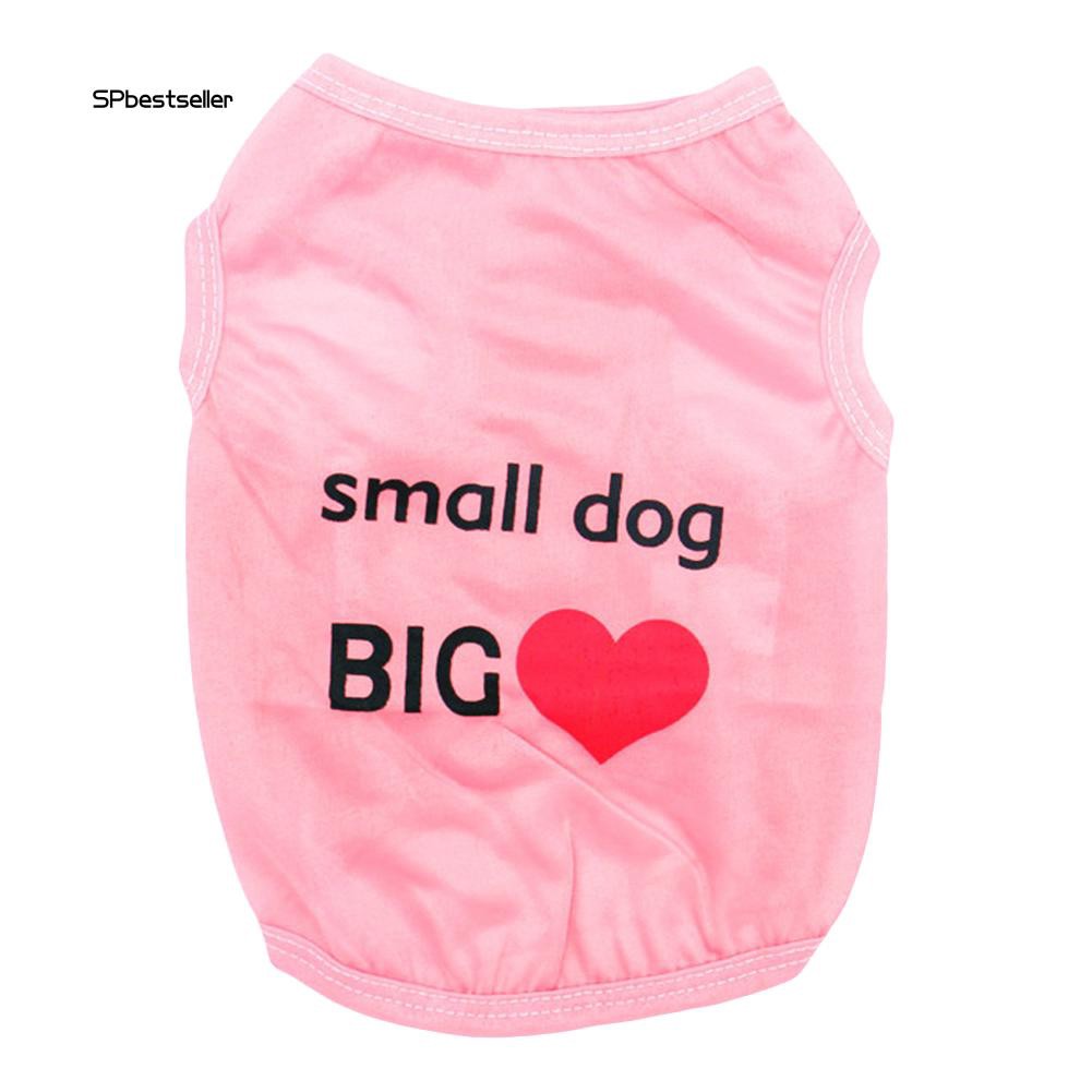 Áo thun in hình trái tim đáng yêu cho thú cưng