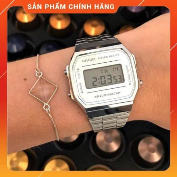 [FullBox] Đồng hồ nam Casio A168 Full Box cổ điển, chống nước, dây thép không gỉ, lịch sự, thời trang | BigBuy360 - bigbuy360.vn