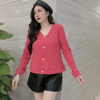 áo khoác cadigan nữ dài tay nhiều màu chất tăm vuông