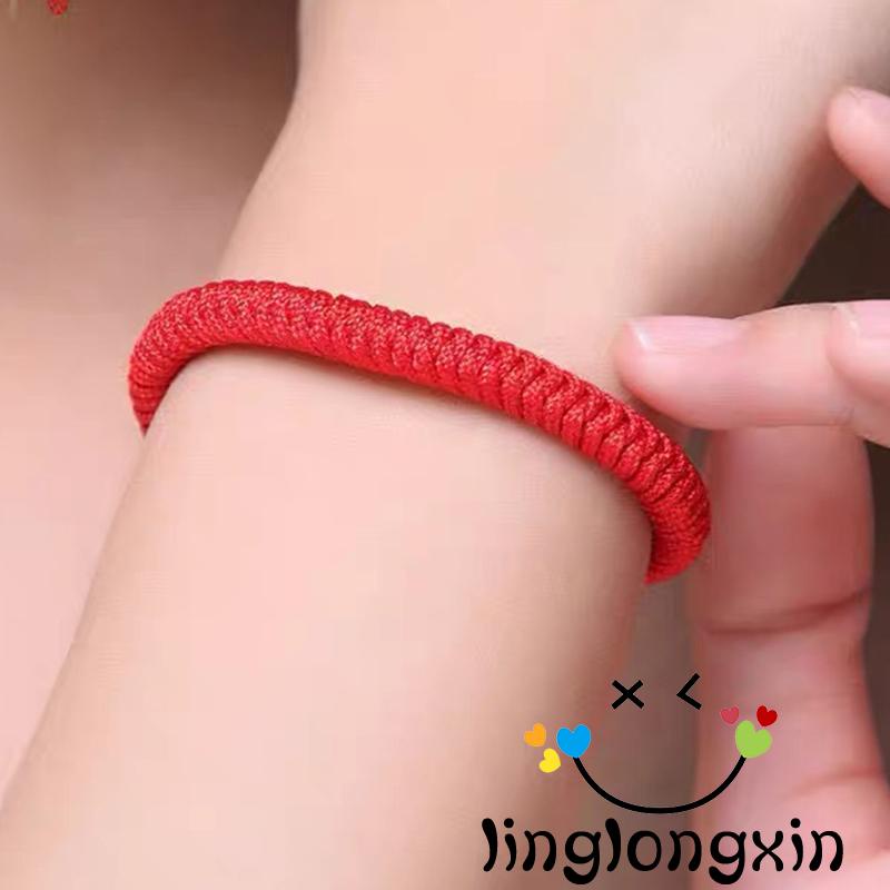 Vòng Đeo Tay May Mắn 2 Dây Màu Đỏ May Mắn Phong Cách Phật Giáo Tây Tạng Trung Hoa Dành Cho Nữ