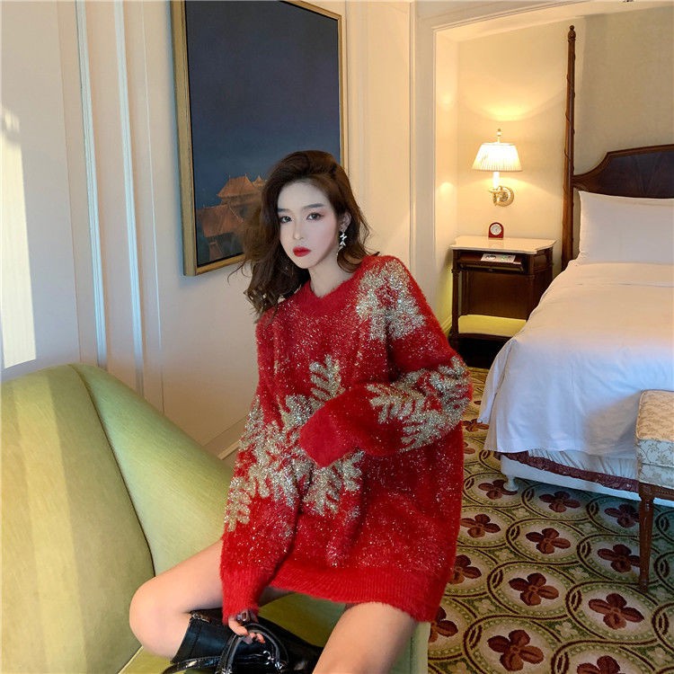 Áo Sweater Nhung Dày Dặn Họa Tiết Bầu Trời Sao Thời Trang Mùa Đông 2019 (Có 10 Ngày)