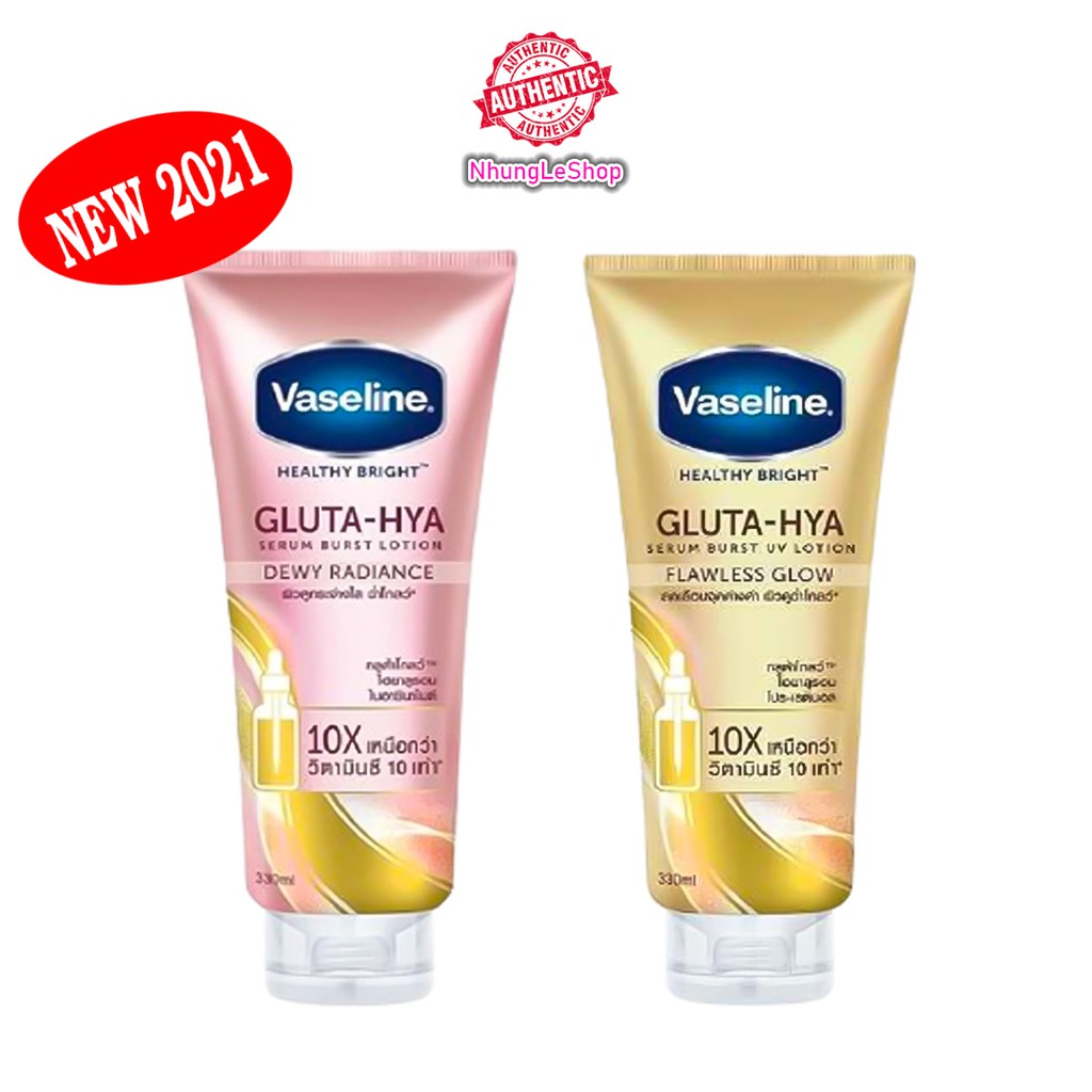 Chính Hãng Sữa Dưỡng Thể Vaseline Healthy Bright Gluta HYA Serum 10X Thái Lan