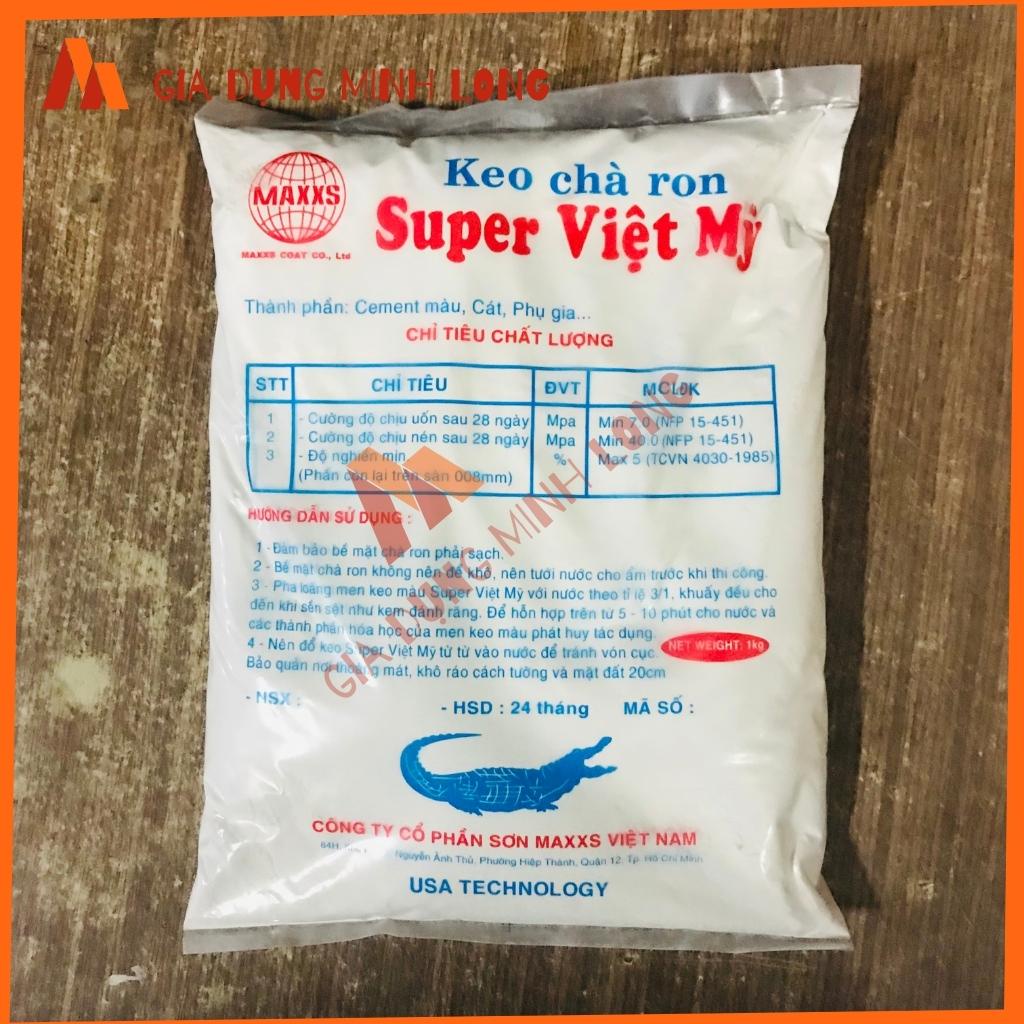 Keo chà ron Thái, keo ron cá sấu, keo trét chỉ gạch Việt Mỹ, túi 1kg và miếng mủ