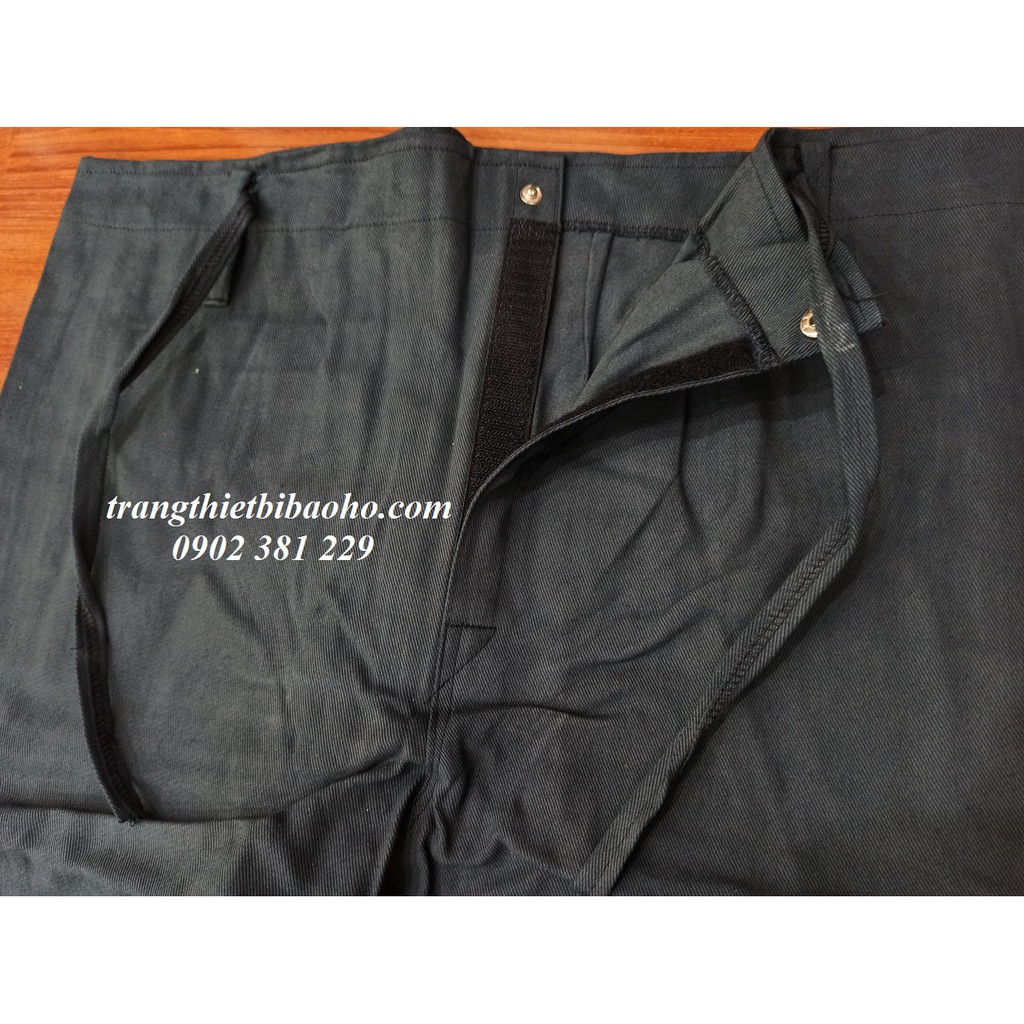 Quần áo phòng cháy chữa cháy màu xanh TT56 - hình thật