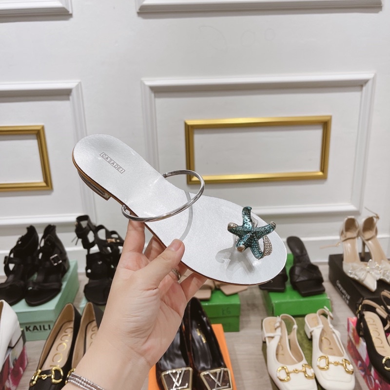 Dép hoa đá xỏ ngón fullbox hàng quảng châu cao cấp