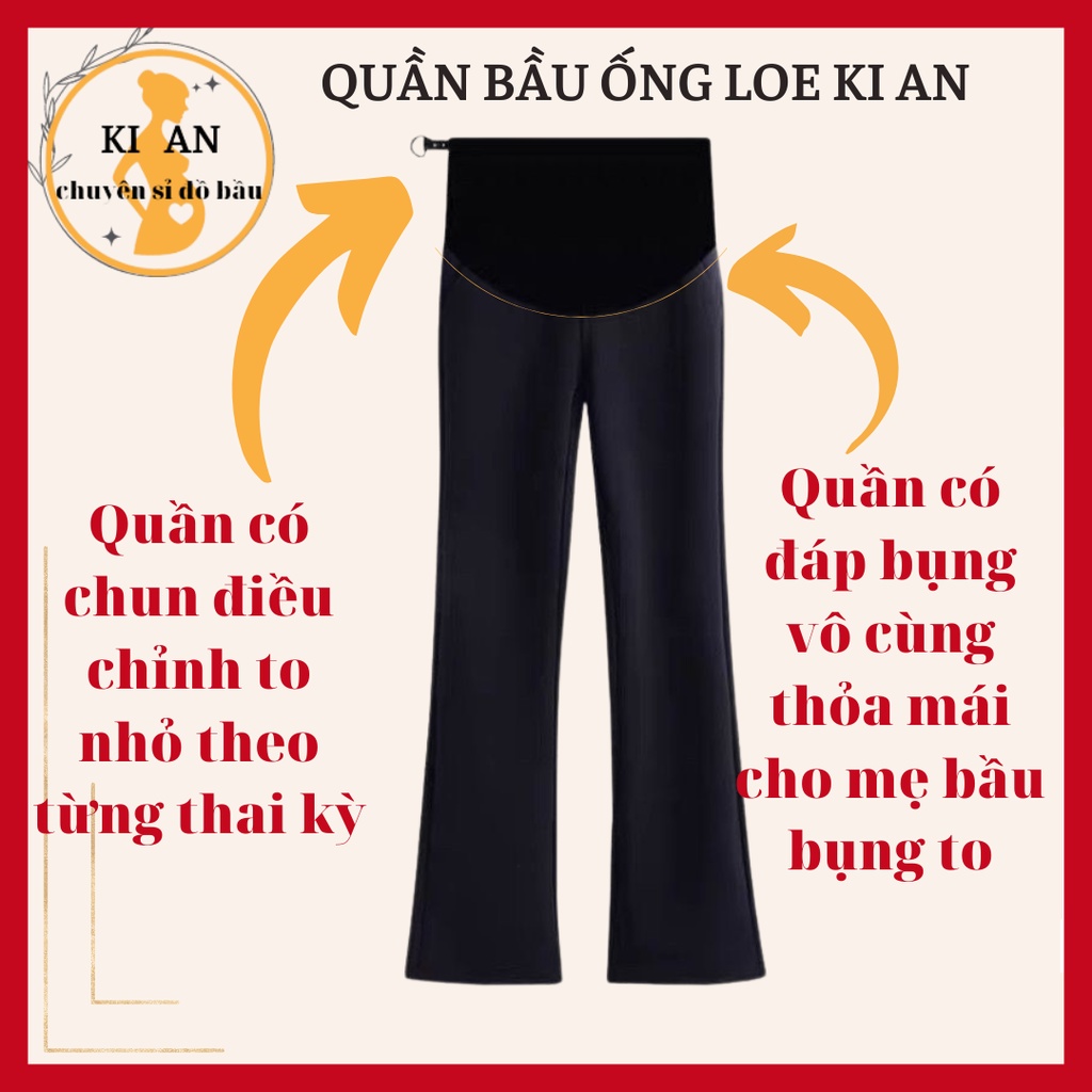 Quần Bầu ống loe ☘️chất umi cao cấp k phải chất tuyết mưa rẻ tiền☘️quần bầu mặc đi làm đi chơi có chun chỉnh QB03