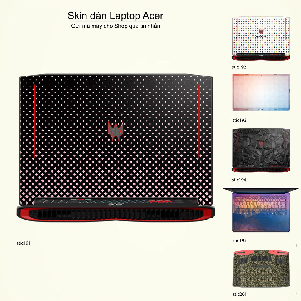 Skin dán Laptop Acer in hình Hoa văn sticker _nhiều mẫu 32 (inbox mã máy cho Shop)