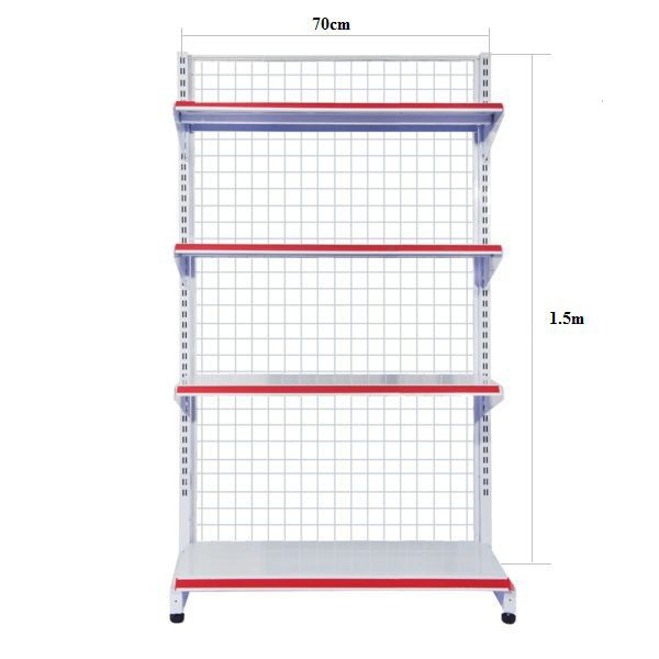 Kệ bán hàng tạp hóa đơn áp tường trưng bày sản phẩm Dài 70cm, rộng 40cm, cao 150cm gồm 4 tầng