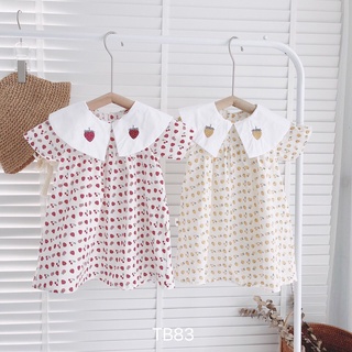 Váy chữ a hình trái dâu tây mộng mơ đáng yêu cho bé gái từ 8-18kg