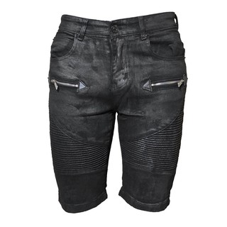 Jeans short Biker khoá ngang WAX