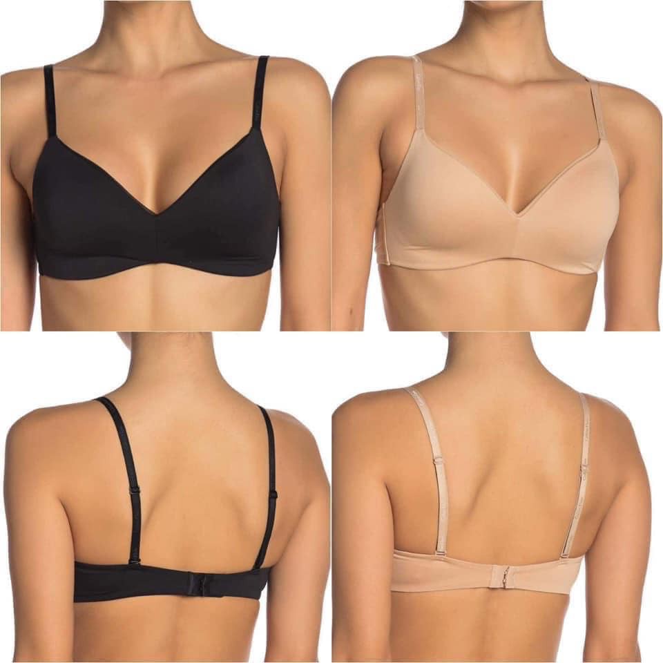 SET 2 ÁO NGỰC Calvin Klein Women's 2-Pack Microfiber Lightly Lined Wire Free