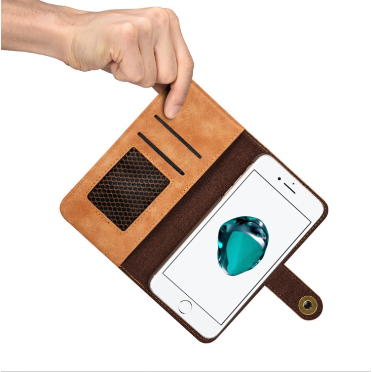 Bao da dạng ví sang trọng cho iPhone 6 6s 7 8 Plus X | BigBuy360 - bigbuy360.vn