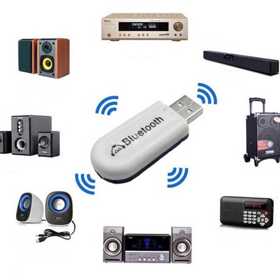 USB Bluetooth Dongle HJX-001 BT-5.0 kết nối âm thanh với Loa, Amply karaoke