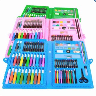 [Giá rẻ hn]Bộ Bút Chì Màu 86 Món Cho Bé Vui Học (Dạng Cặp Xách Tiện Lợ