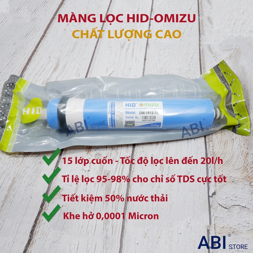 Màng lọc nước RO HID-OMIZU lọc nhanh, TDS cực tốt, màng thẩm thấu ngược, lõi lọc số 4 chất lượng cao