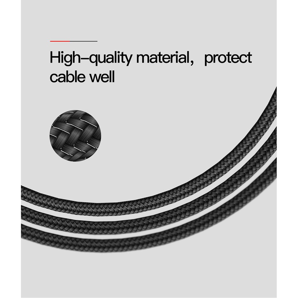 Cáp sạc dây dù chuẩn Type C LV146 - Cáp sạc nhanh và truyền dữ liệu hãng Baseus