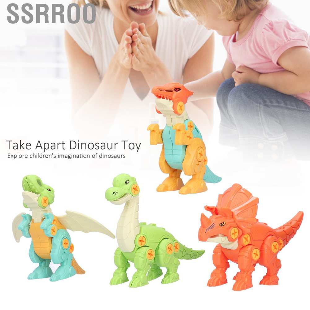 Ssrroo Dinosaur Model Take Apart DIY Assembled Set Screw Children Educational Toy Gift