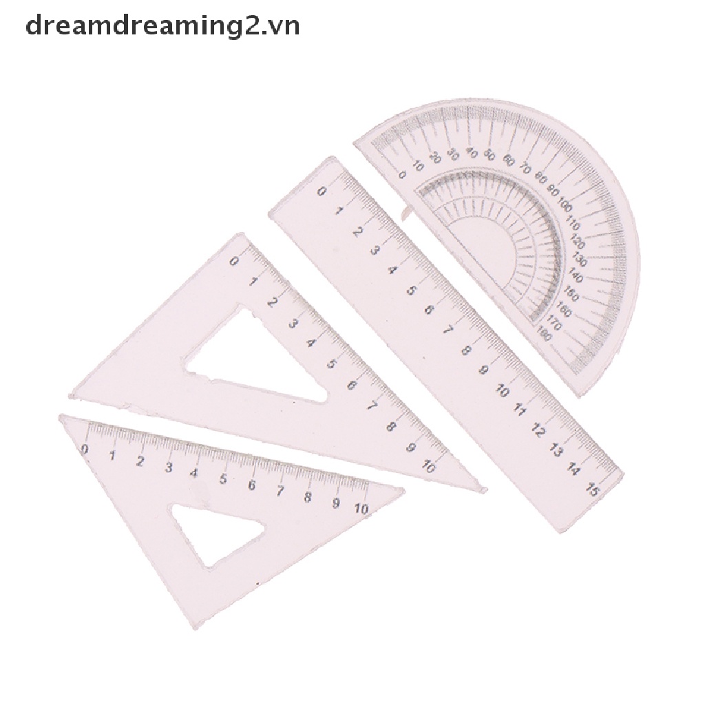 Bộ 4 thước vẽ mini tỉ lệ 1: 12 dành cho búp bê