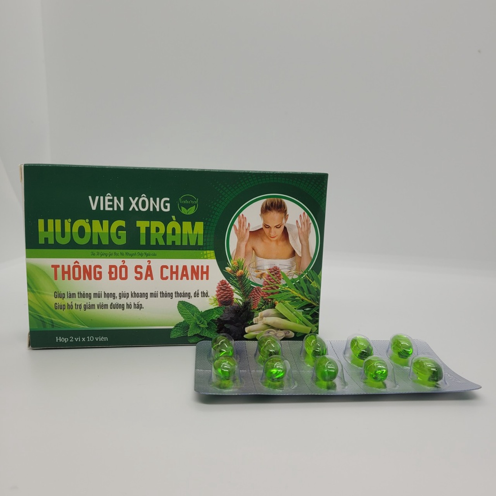 Viên xông Natural Hương tràm hỗ trợ giảm viêm đường hô hấp