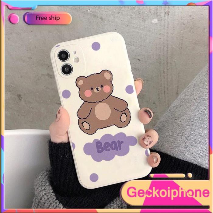 ốp lưng iphone  Từ 6 đến 12 promax Bear Nâu  geckoD36