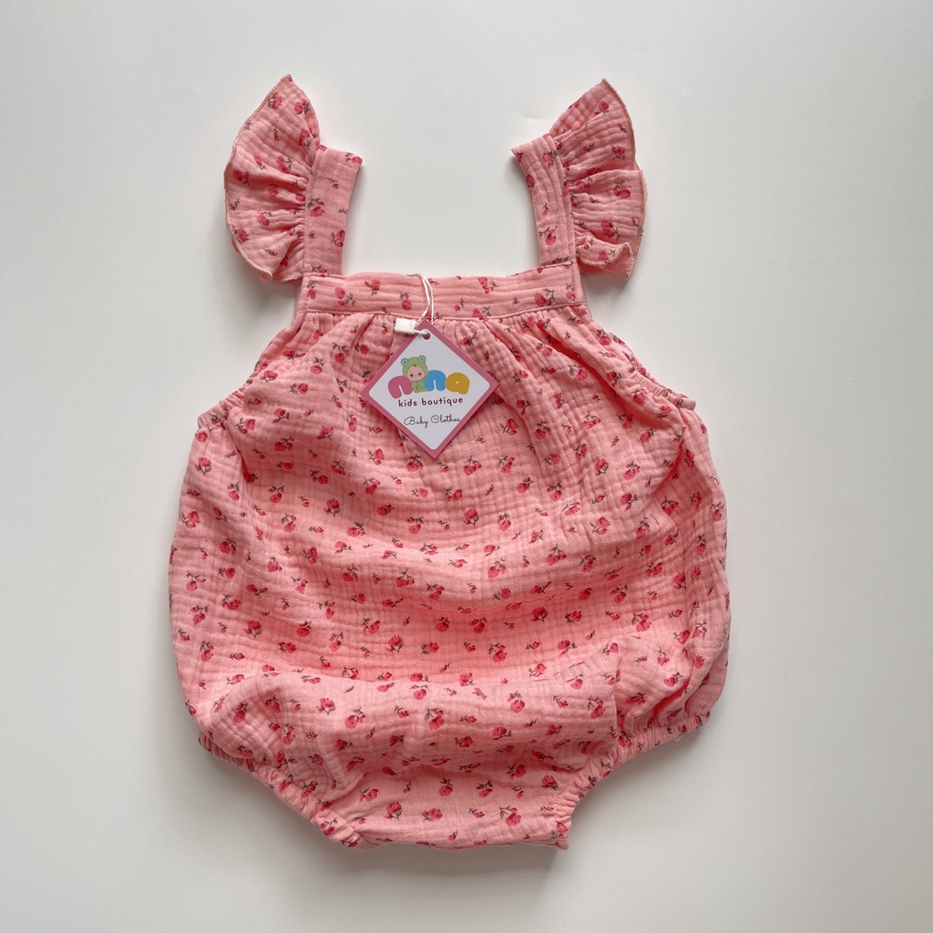 Romper bé gái NAU Baby Closet Bộ body hai dây cho bé sơ sinh Mùa Hè Size 0m 24m