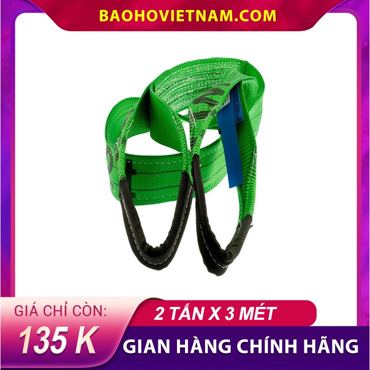 [RẺ BỀN ĐẸP] Dây cáp vải cẩu hàng loại 2 tấn dài 3 mét nhập khẩu chính hãng chuyển dùng trong công nghiệp, xây dựng,...