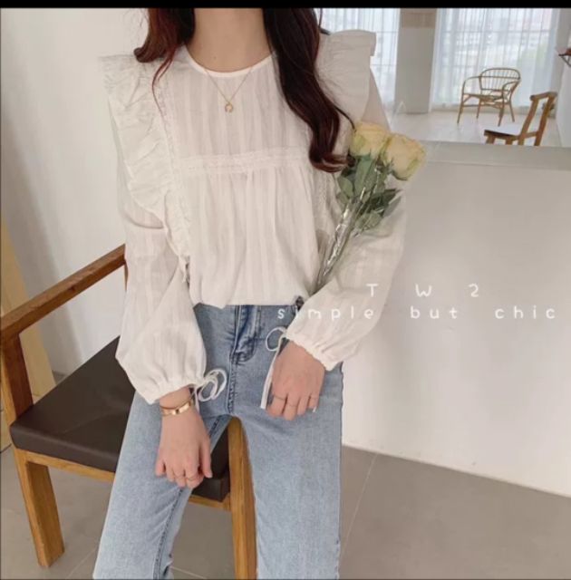 Áo baby doll vai bèo cánh tiên