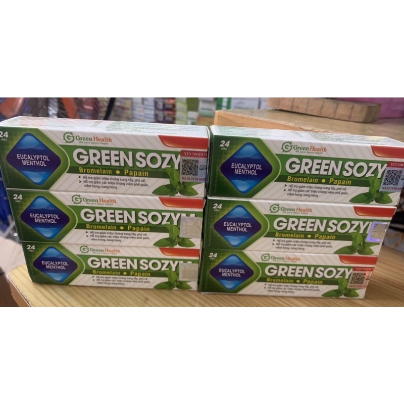 Viên ngậm giảm đau họng GREEN SZYM ( Tuýp 24 viên)