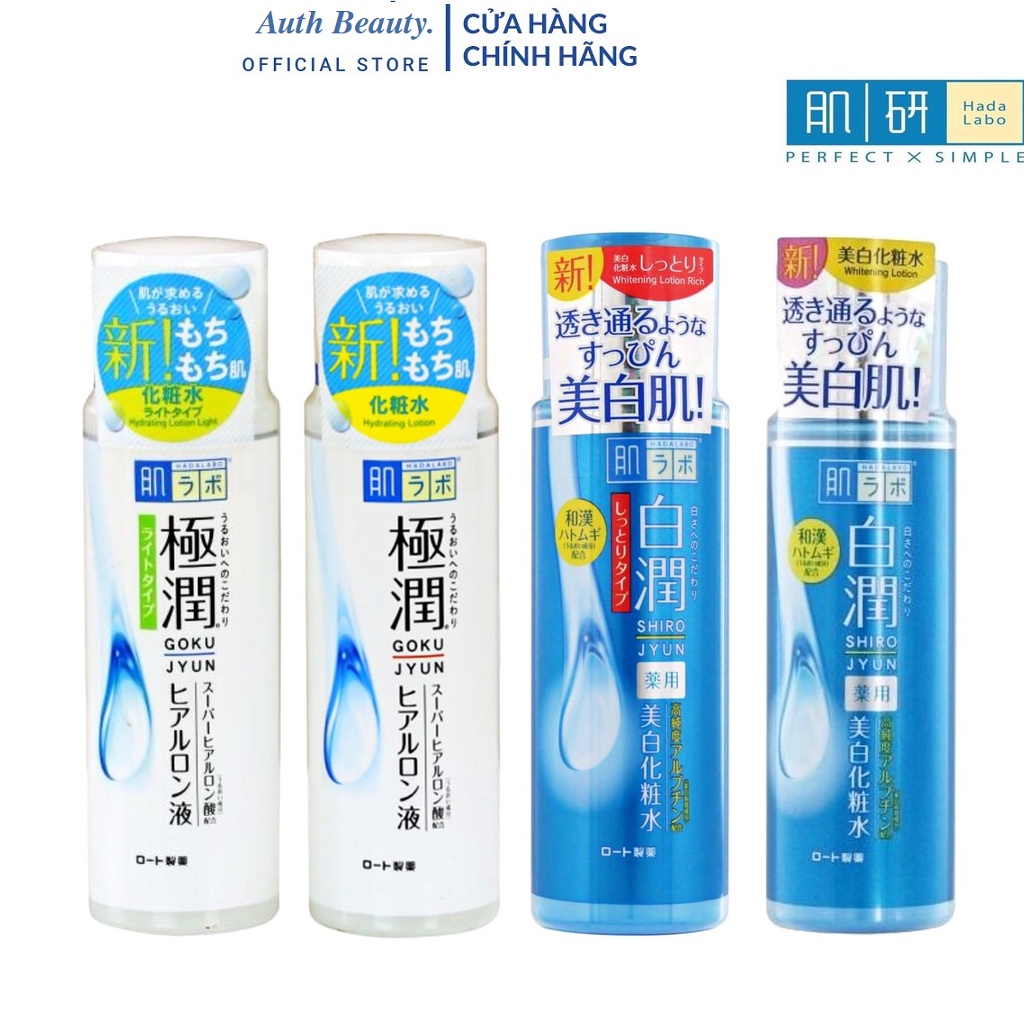 Nước Hoa Hồng Hada Labo Goku Jyun Rohto Dưỡng Ẩm Sáng Da 170ml