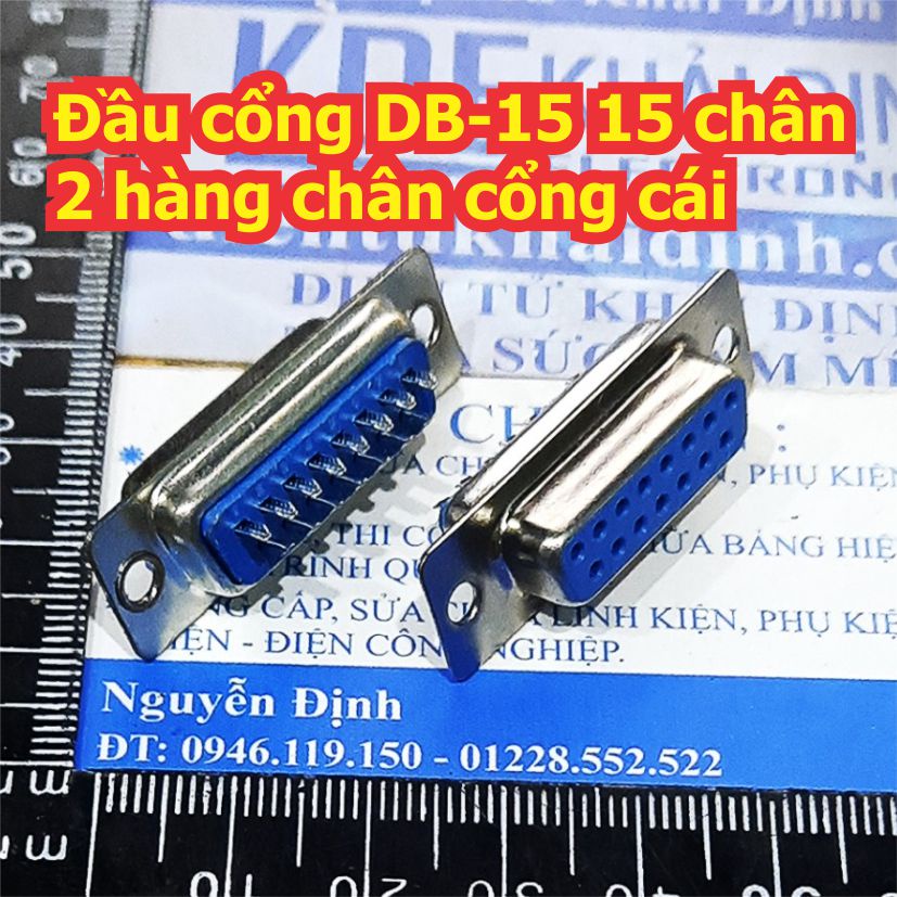 10 cái Đầu cổng DB-15 DB15 15 chân 2 hàng chân cổng đực / cái / bộ vỏ nhựa KDE2190