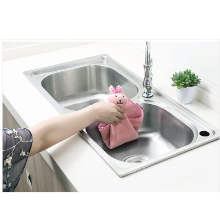 Khăn Lau Tay Nhà Bếp Hình Thỏ Siêu Dễ Thương