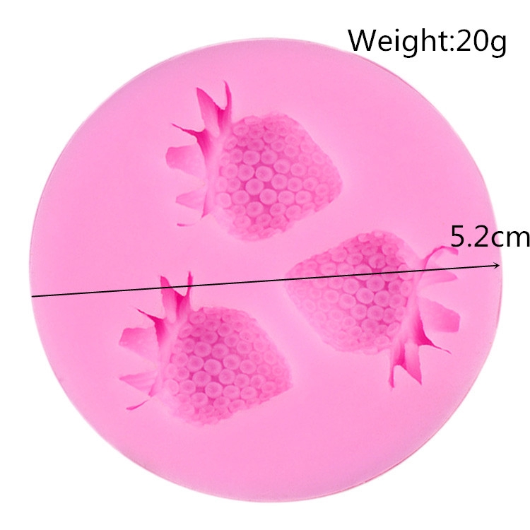 Khuôn làm bánh kẹo hình quả dâu dễ thương xinh xắn