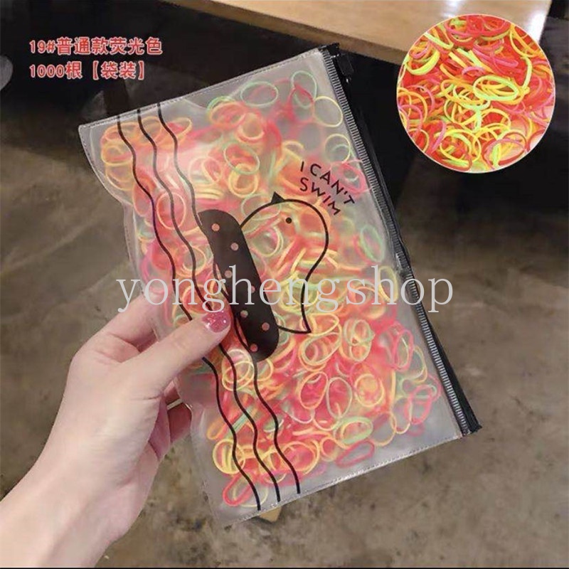 Set 500 Dây Buộc Tóc Co Giãn Thời Trang Cho Nữ