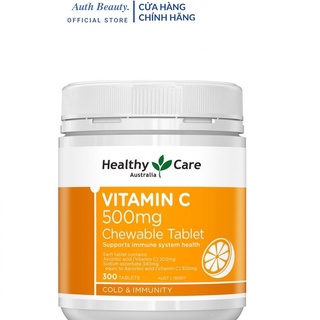 Vitamin C [Úc] HeathyCare Vitamin C 500mg - Siêu to 500 viên - tăng cường sức đề kháng