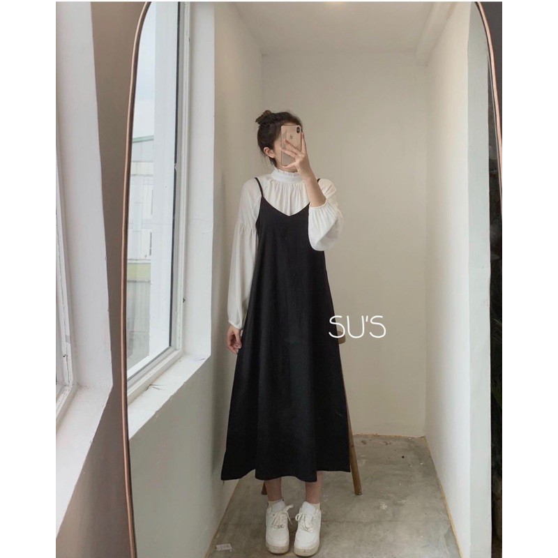 [FREESHIP - HÀNG LOẠI 1] VÁY MAXI 2 DÂY LÓT 2 LỚP SIÊU ĐẸP 3 MÀU | BigBuy360 - bigbuy360.vn