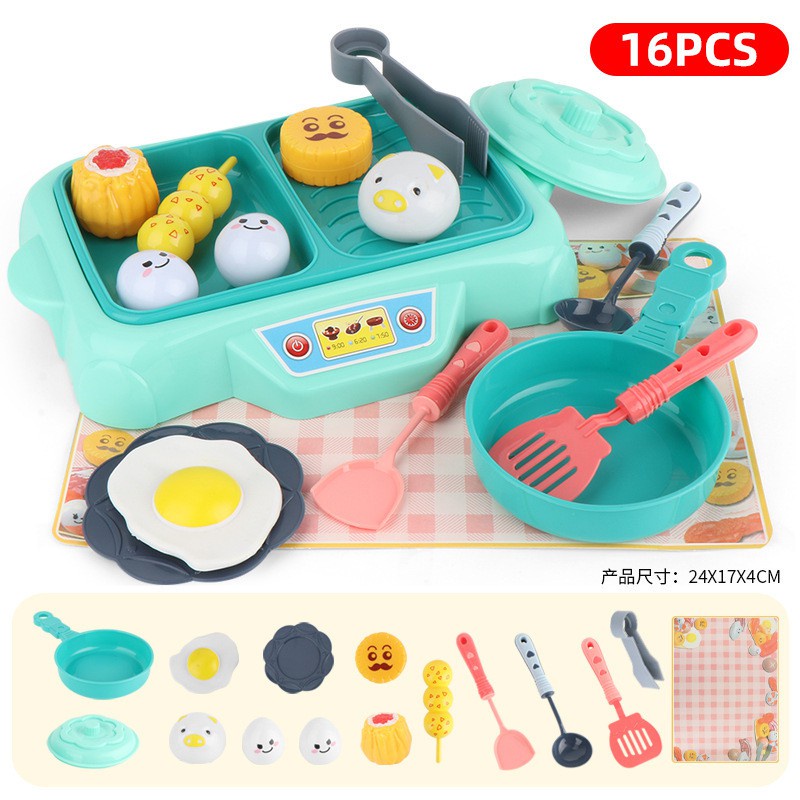 Bộ đồ chơi HYG Toys mô phỏng dụng cụ nhà bếp và món ăn vui nhộn 2 màu tùy chọn dành c