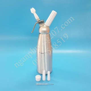 Bình xịt kem Cream Whipper dung tích 1 lít - luôn có phụ kiện thay thế