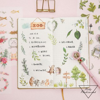 Set 6 Tấm Washi Sticker Giấy Theo Chủ Đề- STK13.1