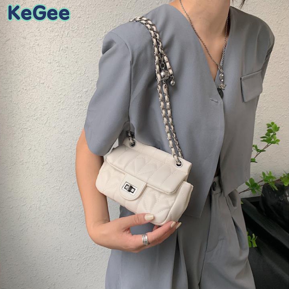 Túi đeo chéo KeGee Túi Xách Da PU Thiết Kế Đơn Giản Thanh Lịch Cho Nữ