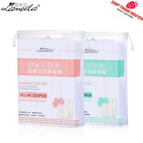 Bông tẩy trang Lameila nội địa Trung - Đủ loại - Lameila 1000 miếng, Lameila 222 miếng và Lameila 50 miếng