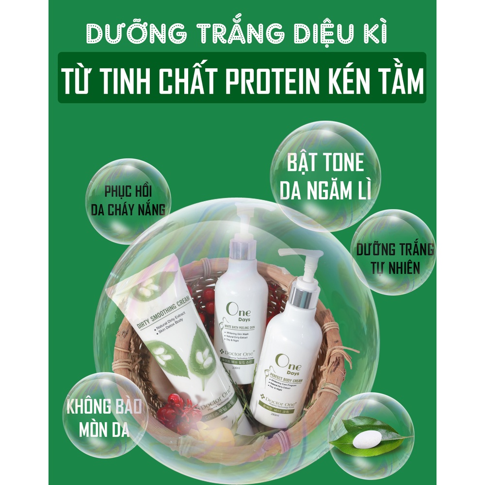 Bộ Dưỡng Trắng Da Body Tắm Ủ Kén Tơ Tằm One Days Doctor One Hàn Quốc