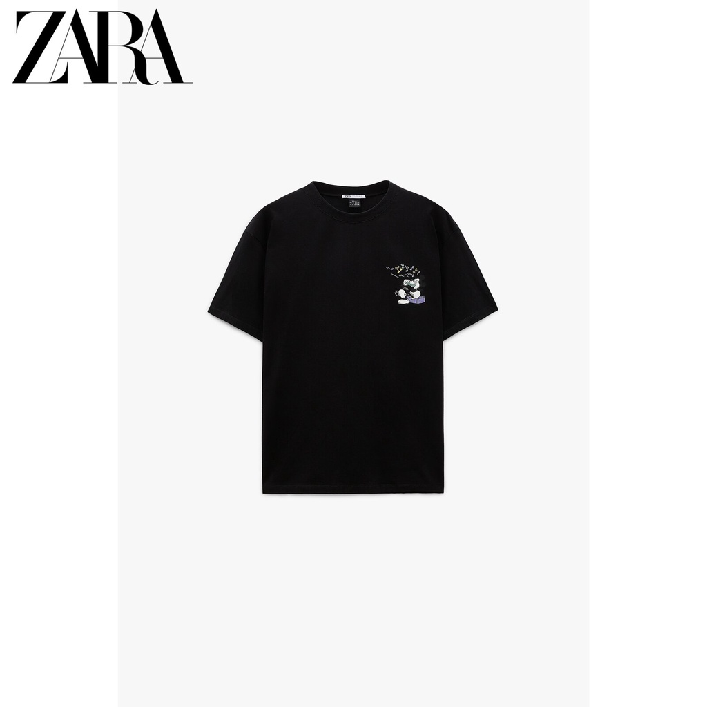Áo Thun Cotton Ngắn Tay In Hình Chuột Mickey Thời Trang ZARA Cá Tính Cho Nam 0679421 800