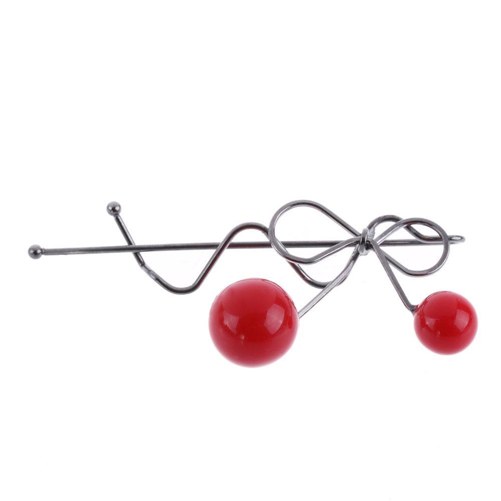 Kẹp Tóc Dạng Xoắn Hình Quả Cherry Ngọt Ngào Cho Nữ ROWANS