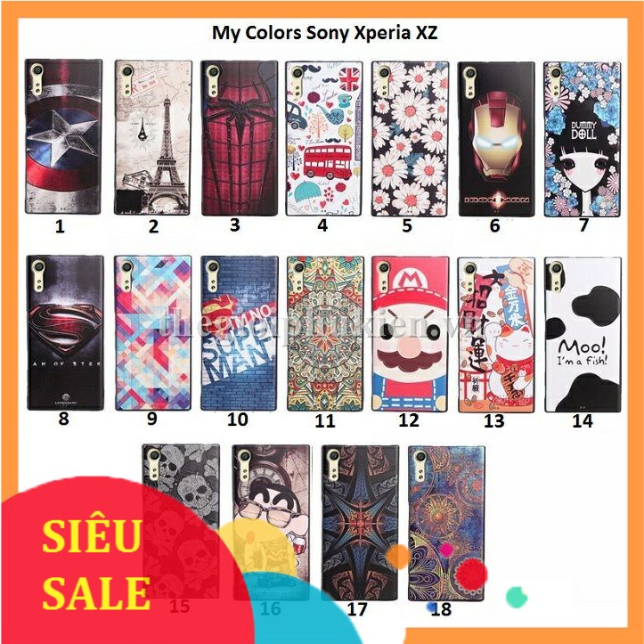 Ốp lưng hình sần in 3D chính hãng My Colors cho Sony XZ, XZs.